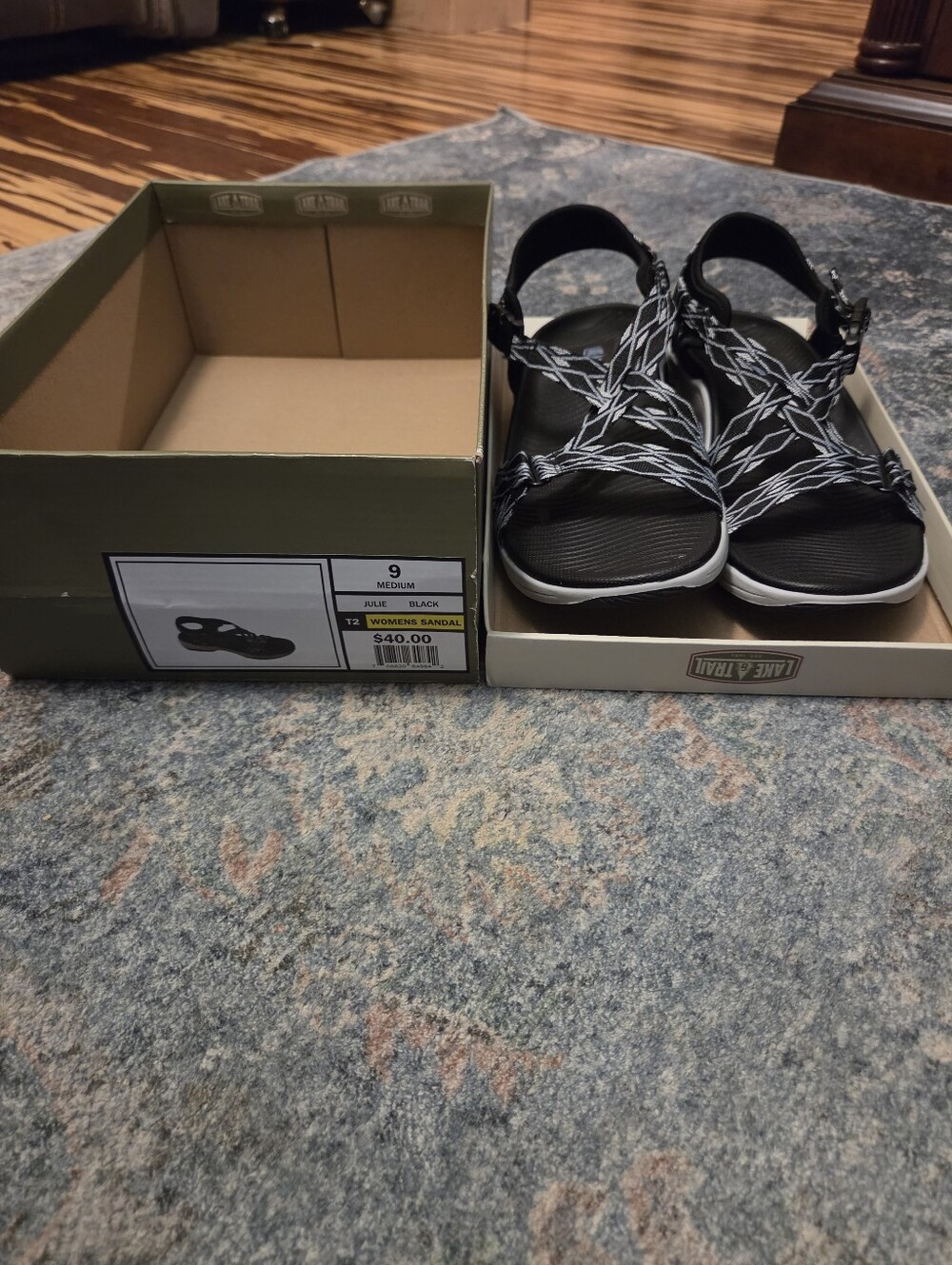 LIKE NEW | Lake & Trail "Ulie" Geometric Strappy Sandals (Women's Size 9)